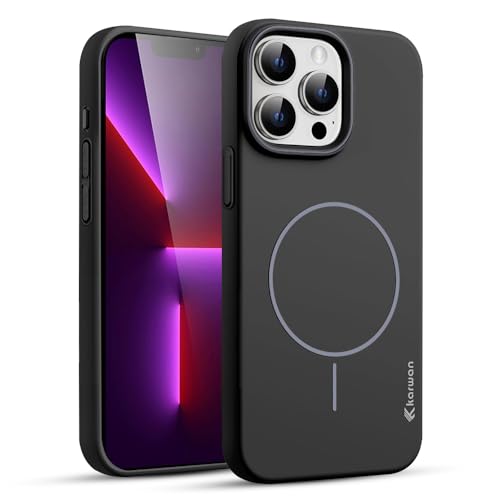 Image of KARWAN️Magnetic Ultra Slim-Fit Back Case Cover for iPhone 13 Pro |Hard PC Case Cover| Ultra-Thin & Light Weight with [Ultra Premium Feel] Case for iPhone 13 Pro(6.6 inch)(Black)