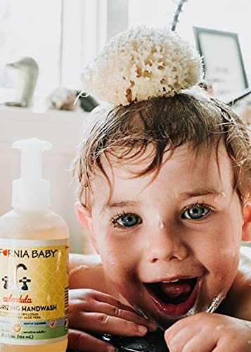 Image of California Baby Moisturizing Handwash - Light Scented Lavender & Clary Sage, Non-Drying Cleansers, Everyday Use for Sensitive Skin & Eczema, 100% Plant-Based - USDA Certified, Calendula 8.5oz