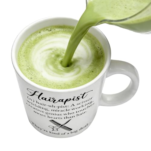 Yurosuis Tasse Isotherme | 330 ml Poignée Ergonome Thème Coiffeur,Tasses pour Thé - pour Maison Bureau Fêtes Cuisine Chaud Froid Eau Café Thé Jus Bière