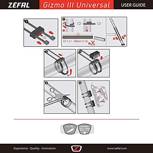 ZEFAL-Gizmo-Universal-Colliers-de-Fixation-pour-Porte-bidons-Velo-Noir-Universel