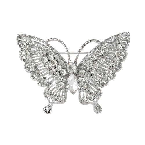 MarveBard Rhinestone Butterfly Brooch