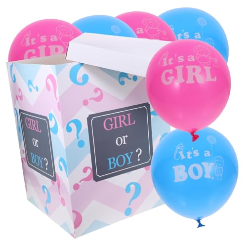 Boîte à ballons rose pour révélation de genre sans stress de montage