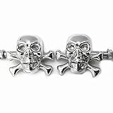 RUSIHO Motorcycle Skull LED Turn Signals Ghost Hand Blinker Indicator Lights Cruiser Chopper Touring (Chrome)