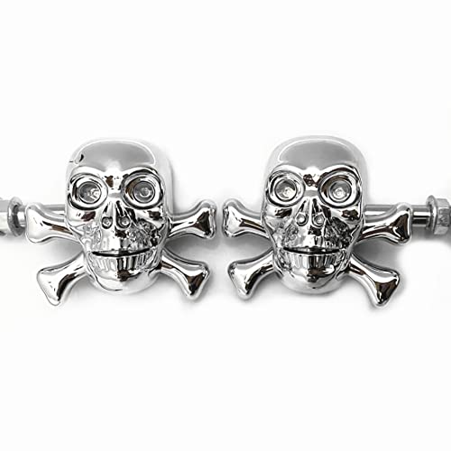 RUSIHO Motorcycle Skull LED Turn Signals Ghost Hand Blinker Indicator Lights Cruiser Chopper Touring (Chrome)