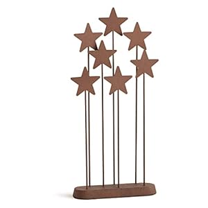Willow Tree Metal Star Backdrop Designed for Classic Nativity Collection Stand Rustic Metal Stars Behind Holy Family or Next to Creche Hand Painted Accessory
