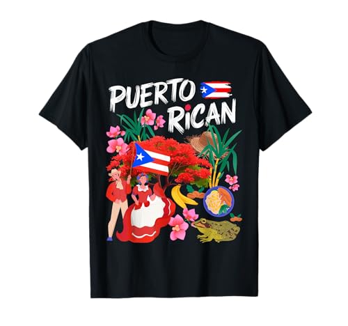 Idea de patrimonio puertorriqueño para mujeres y boricua Puerto Rico Camiseta