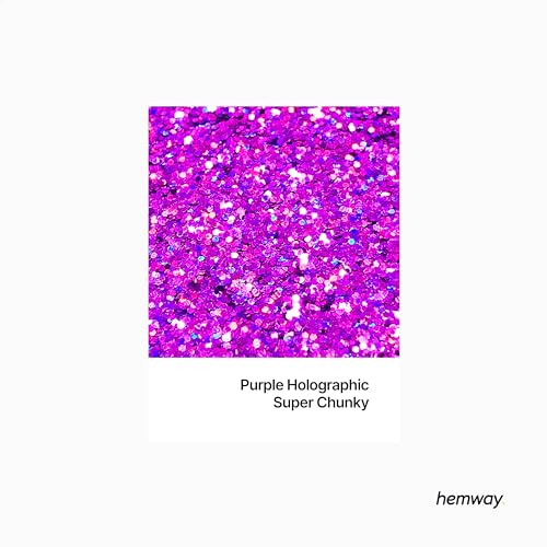 Eco Friendly Biodegradable Glitter, Purple Holographic, Super Chunky (1/8" 0.125" 3mm) - Image 2