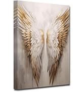 CXHOSTENT Angel Wings Canvas Wall Art Abstract Angel Wings Poster Retro Wings Painting for Home D...