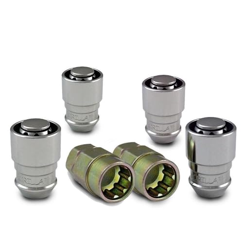 Image of Gorilla Guard Lock Set Acorn Bulge 3 /4&13 /16 DualHex 14x1.5 Chrome 4qty 61641-2K