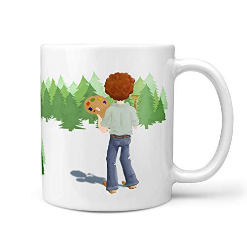 PeachyApricot Bob Ross - Good Day When You Paint 11oz Coffee Mug Cup Gifts