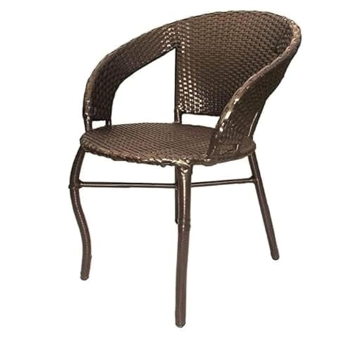 Image of Furniture Patio 2 Chair 1 Square Table Sets Garden Wicker Furniture Set for Outdoor Patio and || Powder Coated Frame| UV Protected Wicker [2Chair with 1Table](Dark Brown)