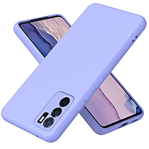 XINYEXIN Funda Silicone Case para OPPO A16 / OPPO A16s / OPPO A54s, Protección de Cuerpo Completo, Carcasa de Silicona Líquida Suave Antichoque Case Cover - Violeta Cover