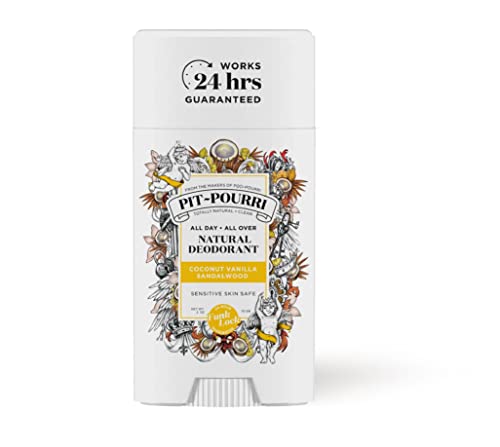 Pit Pourri All Day-All Over Natural Deodorant, Coconut Vanilla and Sandalwood - 2.00 Ounce (Pack of 1)