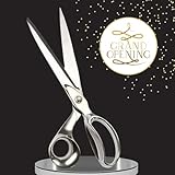 11' Silver Scissors for Grand Opening – Heavy Duty Silver Ribbon Cutting Scissors for Special Events Inaugurations Ceremonies Sharp Stainless Steel Scissor Silver 11 Inch Best Scissors for All Purpose