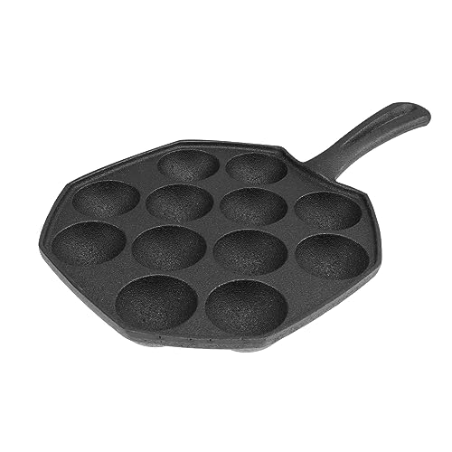 KICHOUSE Poêle Fonte Cavités Antiadésive Pour Boulettes De Poulpe Et Aebleskiver Moule à Pâtisserie Résistant Chaleur Pour Cuisine Maison