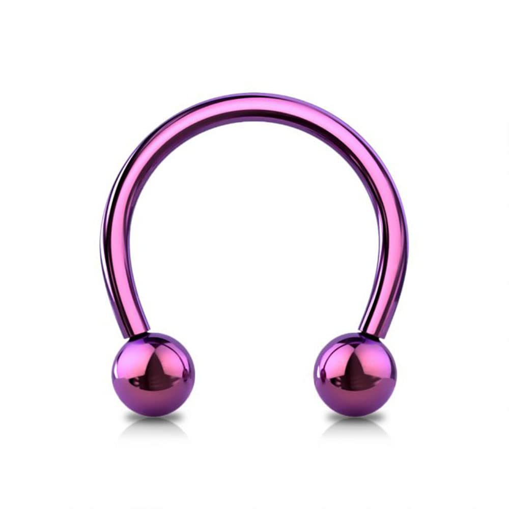 Horseshoe Piercing Barbell Circular Bar Septum Nose Ear Ring Hoop Surgical Steel Helix Tragus Jewellery 16G 6mm 8mm 10mm