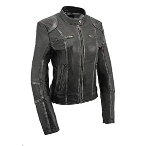 Image of Milwaukee Leather SFL2830 Women's Black Sheepskin Scuba Style Moto Jacket - 2X-Large