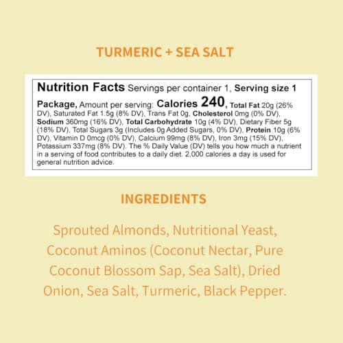 Image of Daily Crunch Sprouted Nuts, Turmeric & Sea Salt, 1.5 oz Bags, 8 Pack