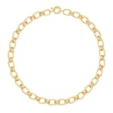 Aobei Pearl Dainty 18K Gold Chunky Chain Choker Thick Paperclip Oval Link Necklace for Women Minimalist Spring Ring Sailor Clasp Jewelry 18”