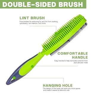 Gummi Haustierhaarentfernungsbürste, Haustier Haar Bürste Doppelseitige, Haarentferne Mehrzweck Haustiere Entferner, Fell Fusselbürste, Sanfte Fellpflege Besen Bade