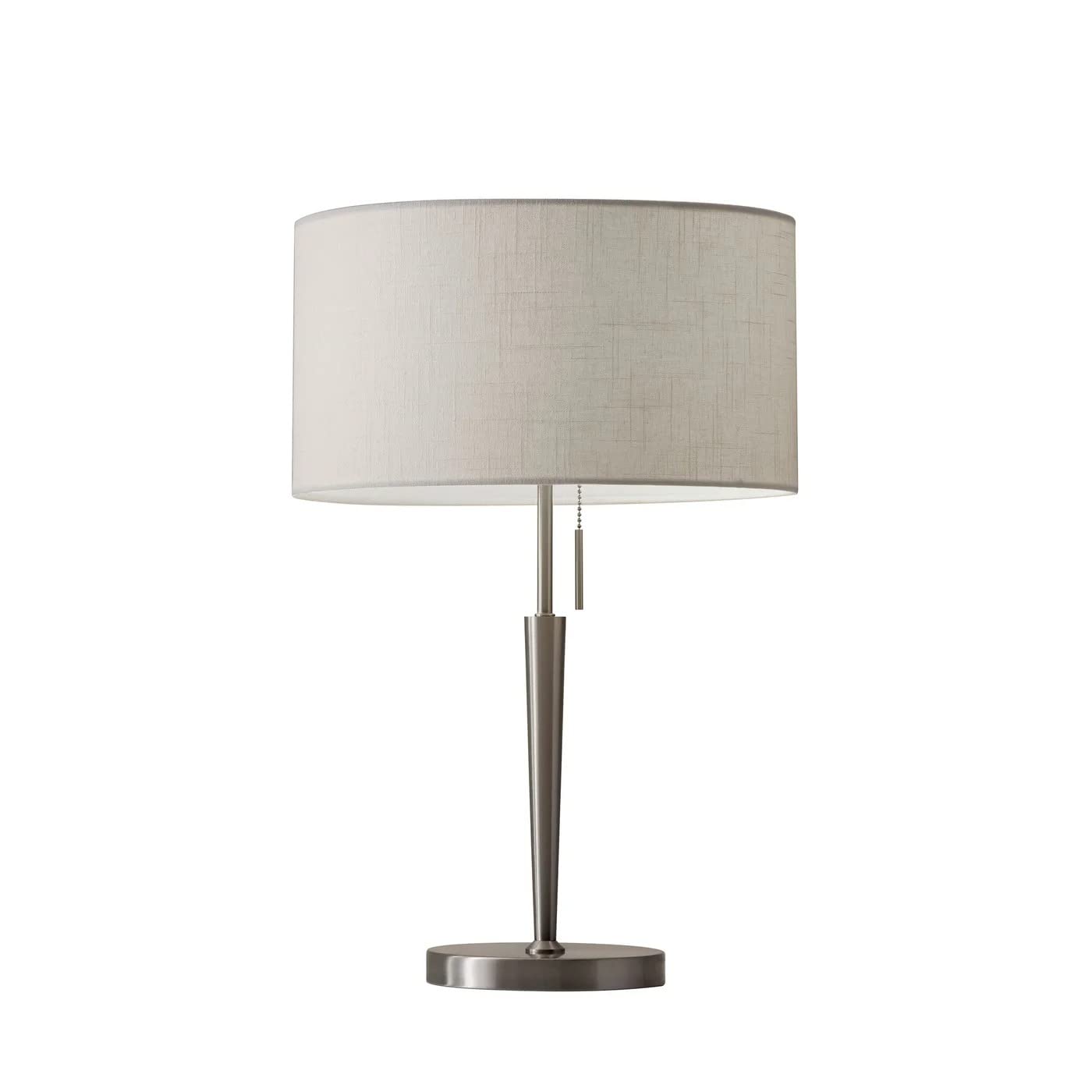 Photo 1 of Adesso 3456-22 Hayworth Table Lamp, 22 in., 150W Incandescent/ 150W CFL, Brushed Steel, 1 Table Lighting