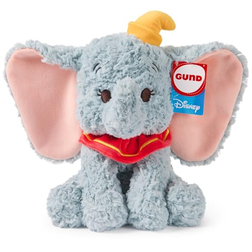 GUND Disney Official Dumbo Plush, Disney Cozys Collection, Dumbo Toys, Elephant Stuffed Animal for Ages 1 and Up, Gray, 10”