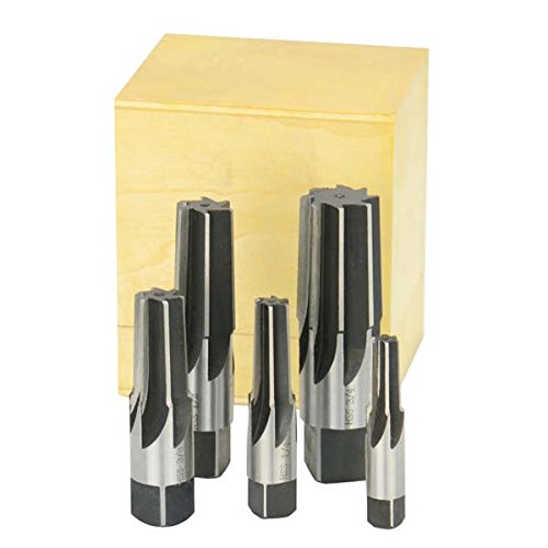 TTC 1/8" to 3/4" 5 Piece HSS Straight Flute NPT Taper Pipe Reamer Set