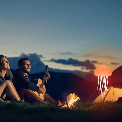 Veilleuse méduse RVB commande vocale et lampe de chevet rechargeable type-C - 3
