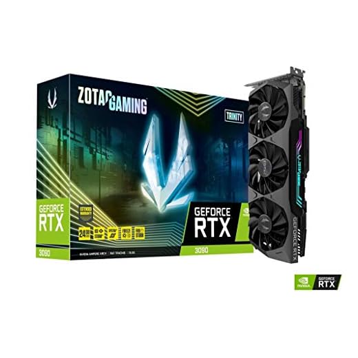 ZOTAC Placa gráfica Gaming GeForce RTX 3090 Trinity 24 GB GDDR6X 384 bits 19,5 Gbps PCIE 4.0, refrigeração avançada IceStorm 2.0, iluminação SPECTRA 2.0 RGB, ZT-A30900D-10P