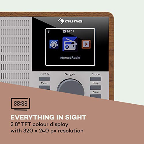 image for auna IR-160 Internet Radio - Radio Alarm, Digital Radio, WLAN, MP3/WMA