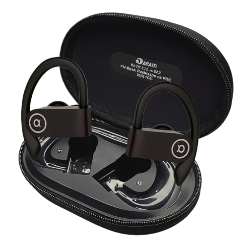 Fone de Ouvido Bluetooth 5.4, IPX5 à Prova D'Água, 45h de Bateria, Com Microfone Embutido. Design Esportivo Ergonômico Ideal Para Esportes Corridas Atividades Físicas Videogame IPhone Android Premium