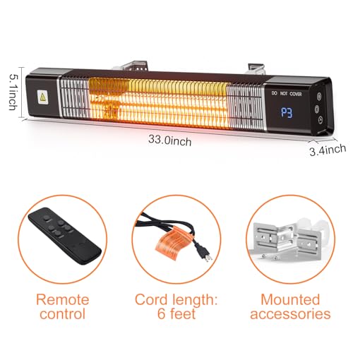 Uthfy HY-HB150R-823 Outdoor Patio Heater,1500 Watt Electric Wall Mounted Heater thumb #6