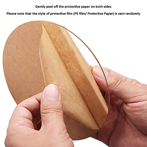 Image of 30Pcs 4 inch Clear Acrylic Discs Acrylic Circle Blanks, Round Acrylic Sheets Boards Transparent Plexiglass 0.04inch Thick Plastic Panels for DIY Craft, Sign, Paintings, Cake Decor