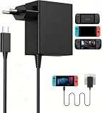 Caricatore 39W Compatibile con Nintendo Switch USB C Caricabatterie Rapido Compatibile con Switch Lite/OLED/Dock/Pro Co dispositivi Type-C, supporta la modalità TV 15V/2,6A Alimentatore