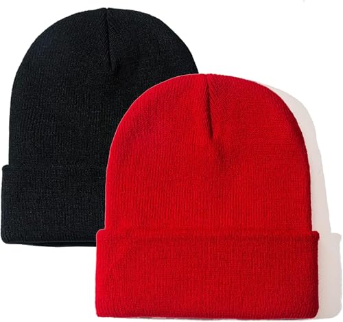 Image of Rosoz Beanie for Men Women Cuffed Knit Hat Winter Beanies Skull Cap Unisex