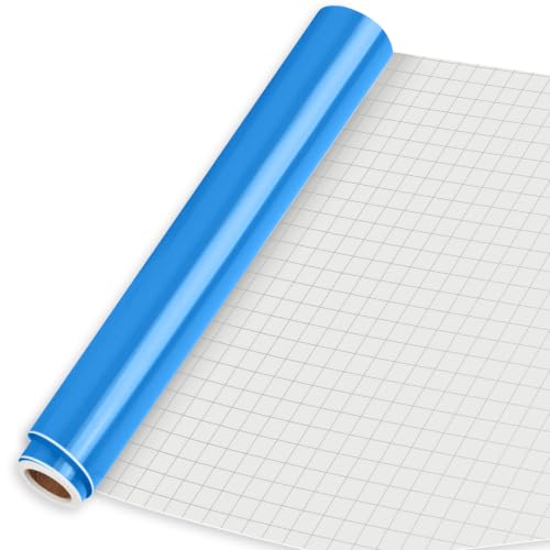 Image of IModeur Glossy Blue Permanent Vinyl - 12 inch x 8 FT Permanent Adhesive Vinyl Roll for Cup Deco, Party Decoration, Sticker.
