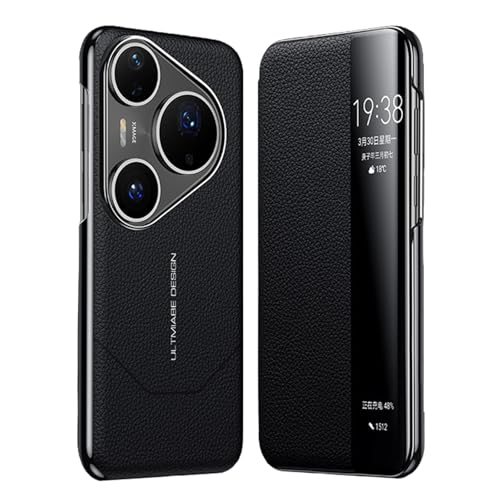 Coque pour Huawei Pura 80 Pro avec fenêtre affichage clair et rabat antichoc
