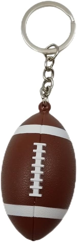 Led football keychain ugby soccer keychains gift for man sport key ring