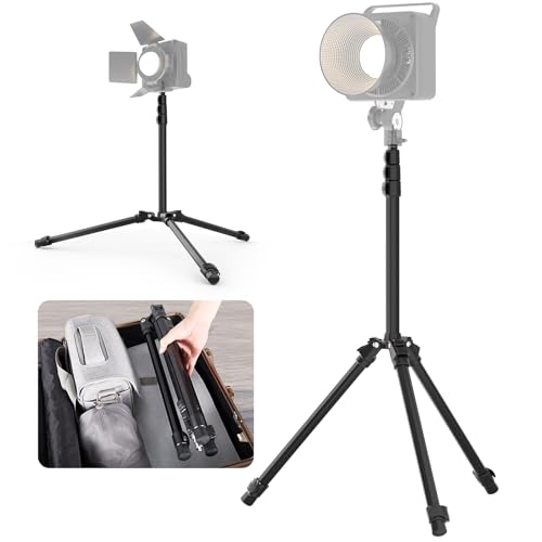 6.4ft Photography Light Stand, Lusweimi Extendable Aluminum Light Tripod, Portable Studio Lighting Tripod with 1/4'' Screw and Folding Legs for Strobe Light, Monolight, Softbox, Cameras, Flash Light