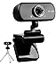Produktbild Webcam mit Stativ 1080P mit Mikrofon Full HD USB 2.0 PC Laptop Webkamera mit Manuelle Lichtkorrektur Manuellefokus für Desktop Computer, für Videoanruf-Streaming Konferenz Spiele Online-Unterricht