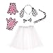Happyyami Costume Cane Travestimento Cane per Bambina e Adulti con Tutu Gonna Guanti Cerchietto Orecchie Cravatta Coda di Cane Costume Halloween Carnevale per Adulti e Bambini 5 Pezzi
