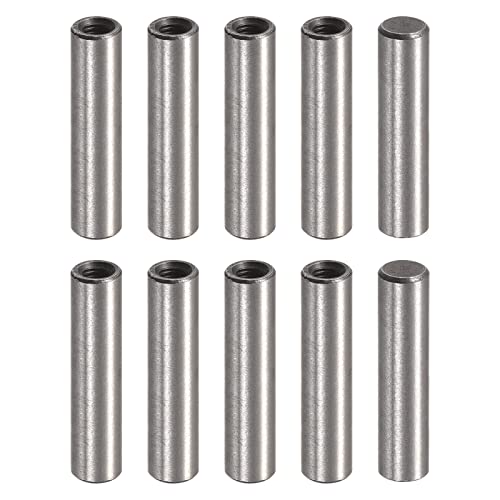 uxcell M3 Internal Thread Dowel Pin 10pcs 5x20mm Chamfering Flat Carbon Steel Cylindrical Pin Bed Bookshelf Metal Devices Industrial Pins