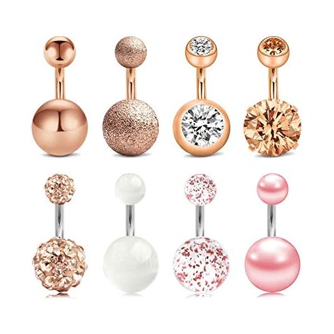 Longita Piercing Ombligo Anillo 8 Piezas Cover