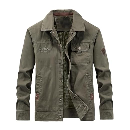 YOSUWOAI Veste Militaire d'Aviateur pour Homme - Col Montant avec Plusieurs Poches - Coupe-Vent Respirante - Cargo Fonctionnelle - Décontractée