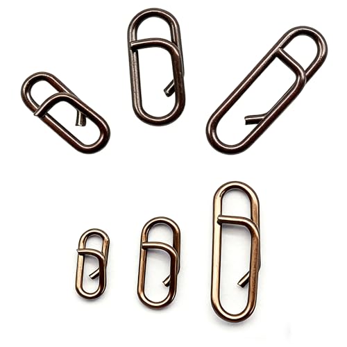 Set de 90 mosquetones ovalados de acero inoxidable para pesca