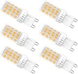 ♣Seguridad y Ecología♣: Esta bombilla G9 LED 5W luz cálida no es regulable y no es compatible con reguladores de intensidad. Sin plomo ni mercurio. Luz sin parpadeos y sin deslumbramiento. G9 450 lúmenes es la iluminación ideal para lámparas de mesa.