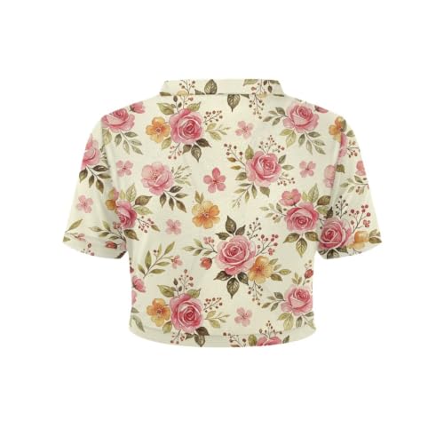Image of Womens Short Sleeve Cardigans Lightweight Summer Cardigan Trendy Bolero Shrug Cute Floral Cardigan Sheer Bolero