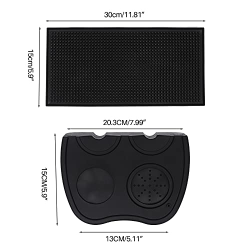 Nomal Espresso Coffee Mat, 2 Pack Espresso Coffee Tamper Mat Silicone Espresso Tamping Mat Corner Edge Coffee Tamping Pad Bar Mats For Countertop Home Kitchen Office thumb #3