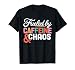 Fueled by Caffeine and Chaos Funny Coffee Lover Humor Quote T-Shirt