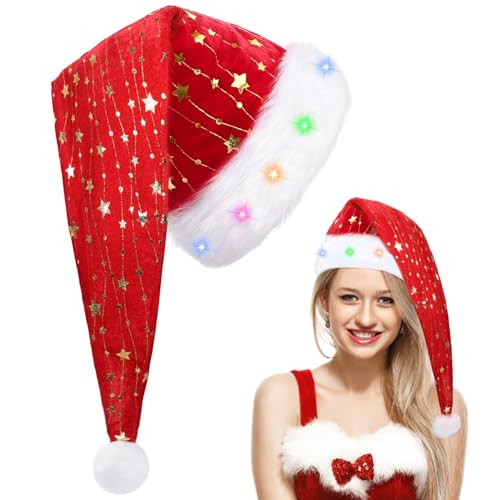 Lang Weihnachtsmützen Erwachsene, Nikolausmütze Erwachsene mit...
